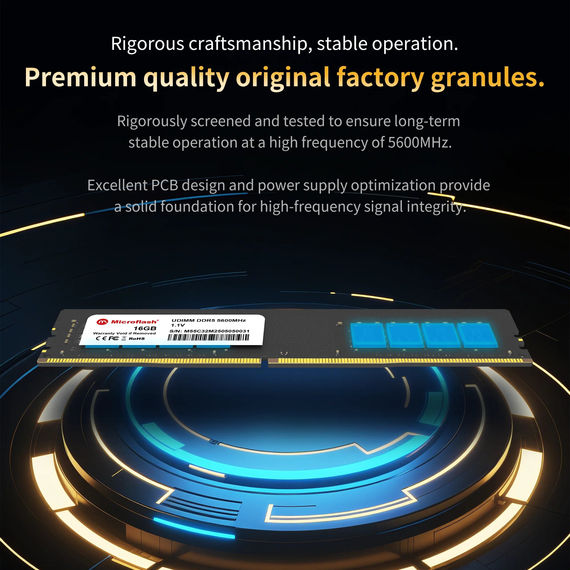 Microflash DDR5 Up to 5600MHz 8GB/16GB/32GB UDIMM