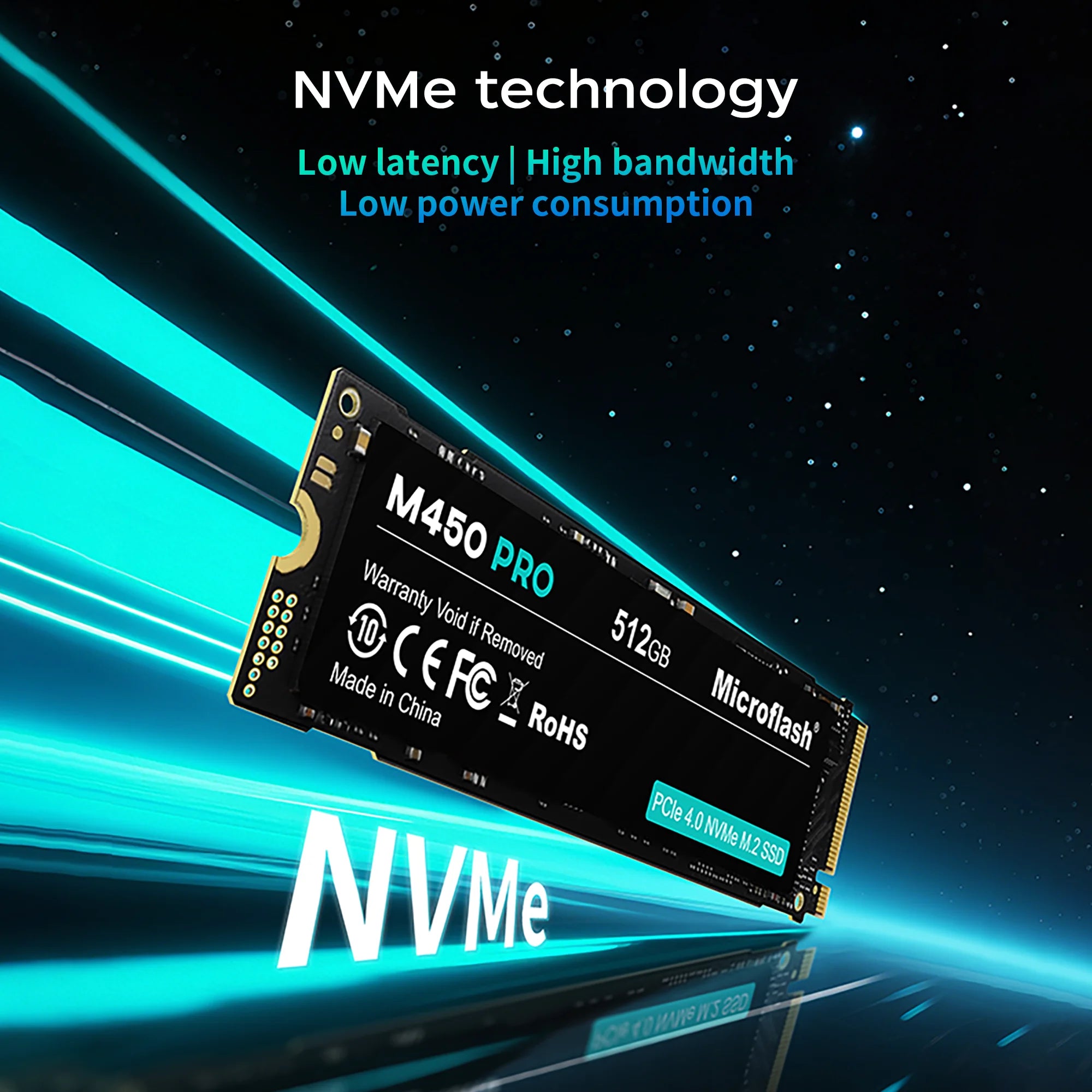 Microflash M450 PRO M.2 NVMe PCIe 4.0 SSD Up to 5000MB/s