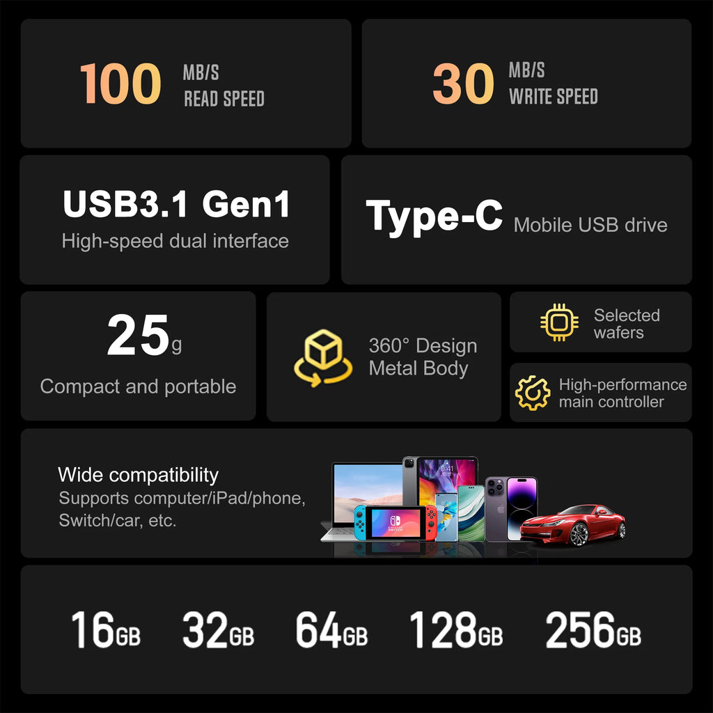 Microflash MD267 USB 3.1 Gen1 Type-C Flash Drive