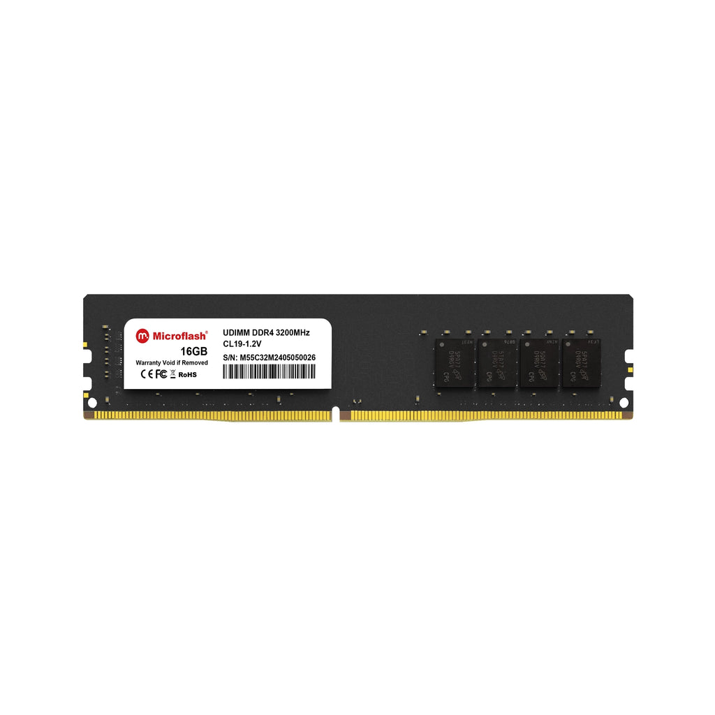 Microflash DDR4 3200MHz UDIMM desktop RAM, 8GB to 32GB (product gallery image 1)